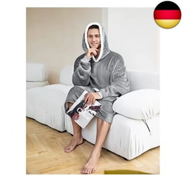 Kapuzenpulli in Übergröße für Frauen, weiche Flanell-Kapuzenpulli-Decke für Frauen, mit übergroßem T