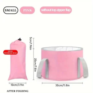 1Pc Zusammenklappbare Fußbadewanne zum Einweichen der Füße Haus Pediküre SPA Tragbare Fußbadewanne Tasche mit Griffen Fußbadetasche Fußeinweichung Eimer für Outdoor Reisen Rosa/Blau/Grau Beste Geschenke für Birthdaychiritmas