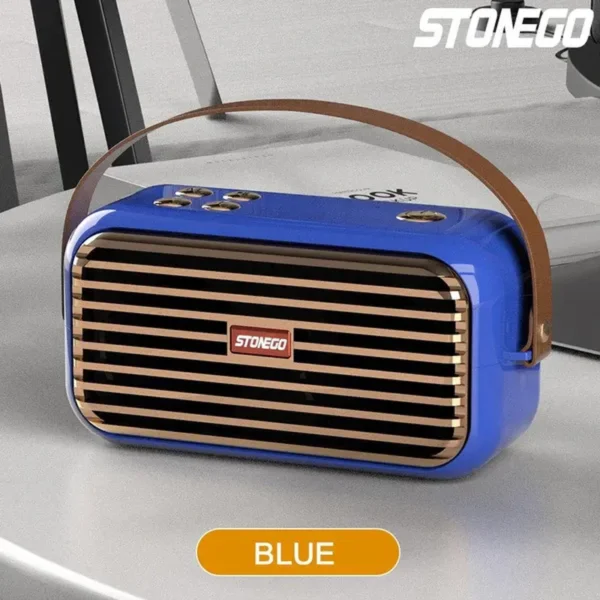 STONEGO 1PC 3D-Stereo-Bluetooth-Lautsprecher X7 TWS Tragbarer Retro-Musik-Dual-Lautsprecher Drahtlos Aux Usb De Som Outdoor Bass Soundcore Lautsprecher