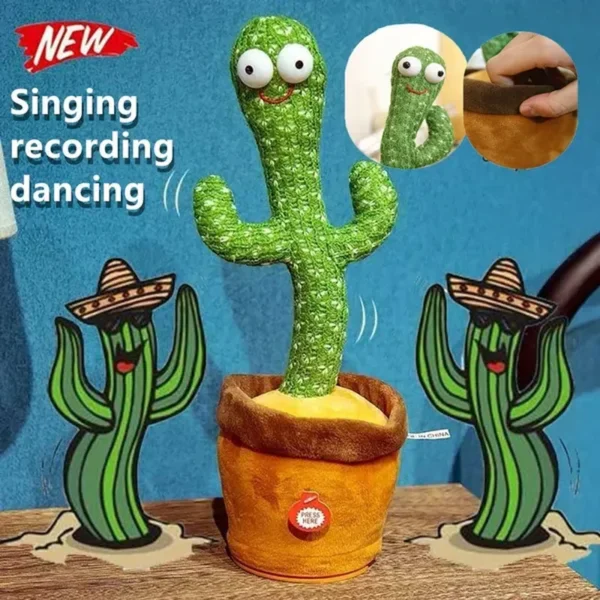 Funny Cactus Dolls Sing Dance Toy Musical Learn to Talk Holiday Decorations Kinderspielzeug