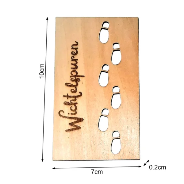 1Pc Weihnachten Schablone Vorlage Santa DIY Spaß Schnee Claus Fußabdruck Urlaub Holzschablone für Weihnachten Zwerg Fußabdruck Diy Party Dekoration