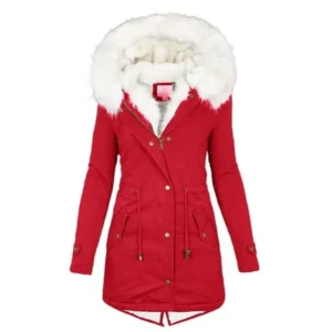 S-5XL Herbst und Winter Hot Selling Große Jacke Col Wetter Größe Baumwollmäntel mit Kapuze Pelzkragen, Taille und verdickt Mid-Length Women'S Baumwollmäntel