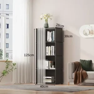 6/5 Lagen Staubdicht Kleiderschrank Hohe Kapazität Modern Minimal Trennwand Bücherregal Schlafzimmer Offen Einfache Montage Aufbewahrungsschrank Schlafzimmermöbel