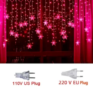 3.2M Weihnachten Schneeflocken LED String Lights Blinkende Fee Vorhang Lichter Wasserdicht für Urlaub Party Hochzeit Weihnachten Dekoration