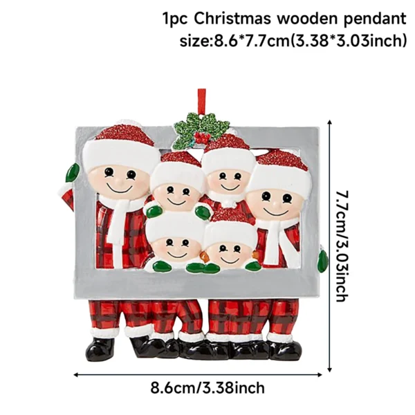 DIY Weihnachten Familie Anhänger Adorable Frohe Weihnachten Dekorationen für Zuhause Navidad Festlich 2023 Weihnachtsbaum Hängende Ornament Neujahr 2024