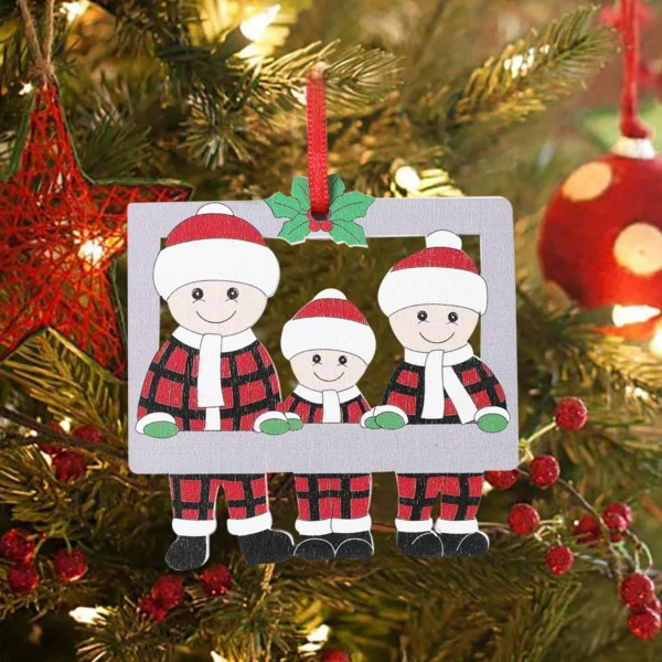 DIY Weihnachten Familie Anhänger Adorable Frohe Weihnachten Dekorationen für Zuhause Navidad Festlich 2023 Weihnachtsbaum Hängende Ornament Neujahr 2024