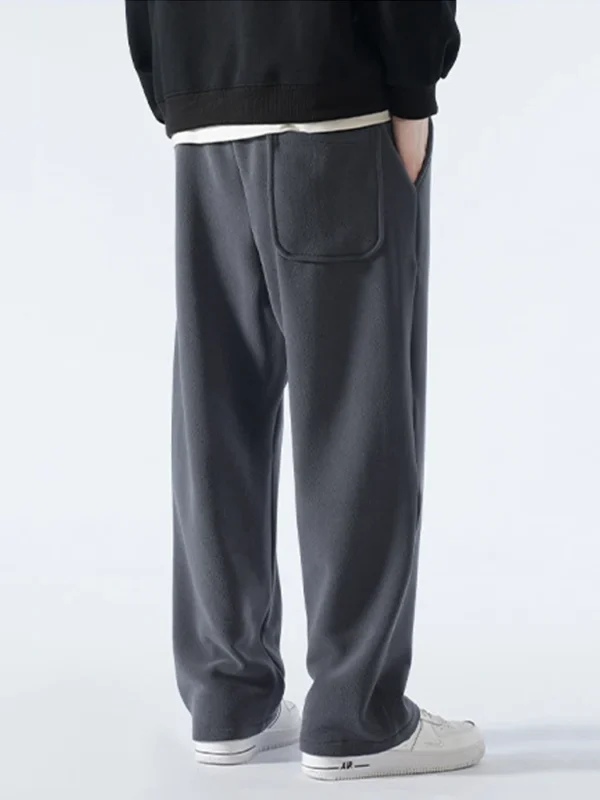 Winter Herren Sweatpants Koreanische Mode Dicke kuschelig warm Fleece Weites Bein Gerade Lose Lässige Track Pants Männlich Lässige Thermische Samt Hose