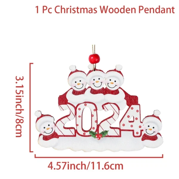 DIY Weihnachten Familie Anhänger Adorable Frohe Weihnachten Dekorationen für Zuhause Navidad Festlich 2023 Weihnachtsbaum Hängende Ornament Neujahr 2024