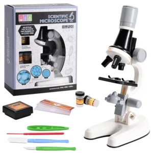 Zoom Kinder Mikroskop Labor Wissenschaftler Biologie Labor LED 1200X Schule Wissenschaft Experiment Kit Bildung Wissenschaftliches Spielzeug Geschenke für Kinder Wissenschaftler