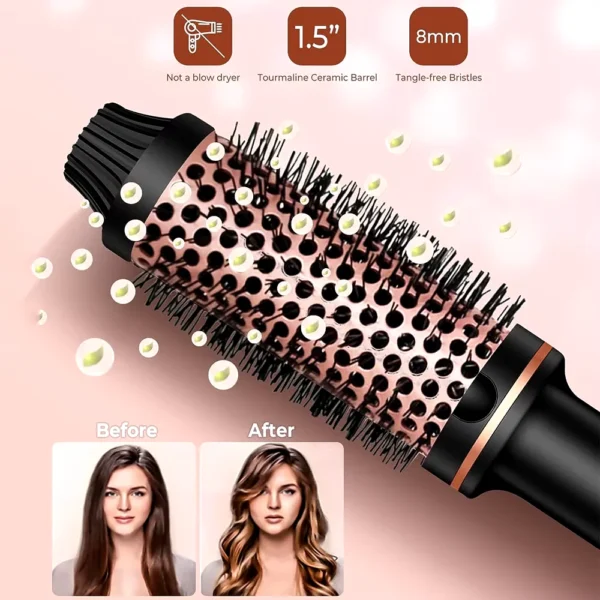 Curling Thermal Brush 1.5 Inch Beheizte Lockenbürste Keramik Lockenstab Volumizing Brush Heizung Rundbürste Travel Hair Curler Comb