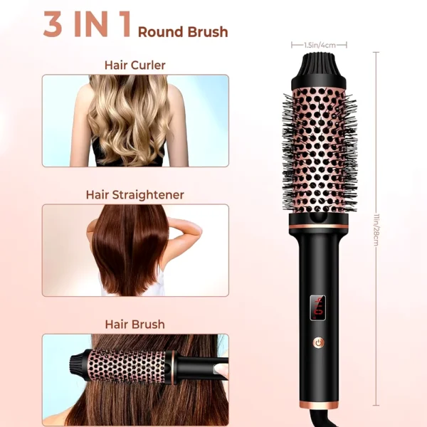 Curling Thermal Brush 1.5 Inch Beheizte Lockenbürste Keramik Lockenstab Volumizing Brush Heizung Rundbürste Travel Hair Curler Comb