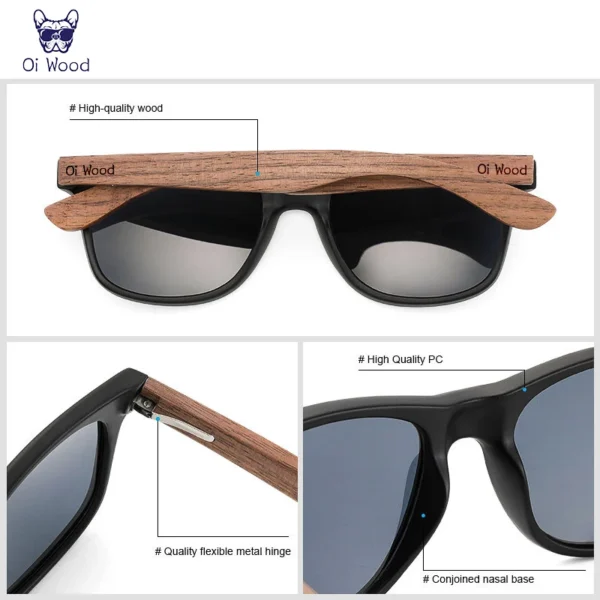 Natürliche Sonnenbrille aus Holz