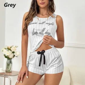 Niedliche Pyjamas für Frauen Sommer Solide Schlafanzüge Baumwolle Pyjamas Set Tank Top Shorts Niedliche Unterwäsche Set Weiche ärmellose Nachtwäsche