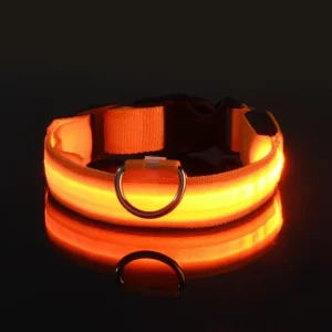 Leuchtendes Sicherheitshundehalsband Nylon LED Nacht Sicherheit Blinkend Leuchten im Dunkeln Haustier Hundeleine Haustier Hunde Leuchtend Fluoreszierend Hundezubehör Halsband