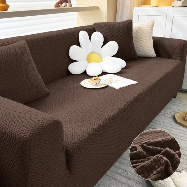 Gemütlicher dicker Sofabezug für Wohnzimmer Elastischer Jacquard 1/2/3/4 Sitzer Sofabezug L-förmiger Ecksofabezug