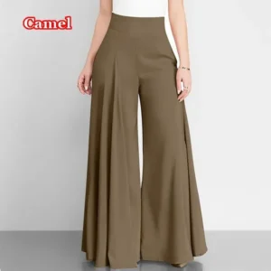 Women'S Fashion Casual Hohe Taille Breites Bein Modische Einfache Hosen Damen Solide Farbe Lose Straigh Hosen Weiblich Lange Hosen