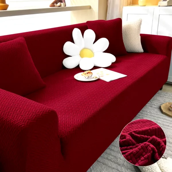 Gemütlicher dicker Sofabezug für Wohnzimmer Elastischer Jacquard 1/2/3/4 Sitzer Sofabezug L-förmiger Ecksofabezug