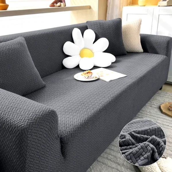 Gemütlicher dicker Sofabezug für Wohnzimmer Elastischer Jacquard 1/2/3/4 Sitzer Sofabezug L-förmiger Ecksofabezug