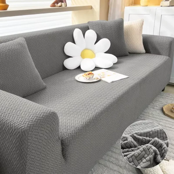 Gemütlicher dicker Sofabezug für Wohnzimmer Elastischer Jacquard 1/2/3/4 Sitzer Sofabezug L-förmiger Ecksofabezug