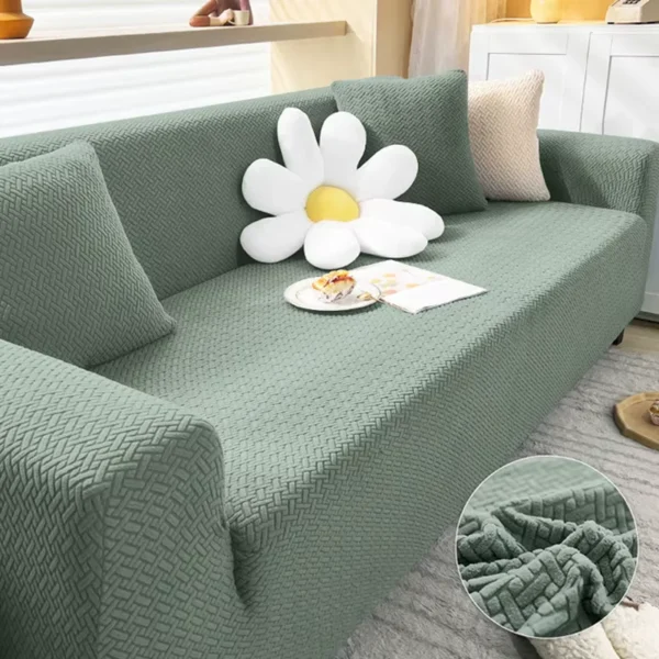 Gemütlicher dicker Sofabezug für Wohnzimmer Elastischer Jacquard 1/2/3/4 Sitzer Sofabezug L-förmiger Ecksofabezug