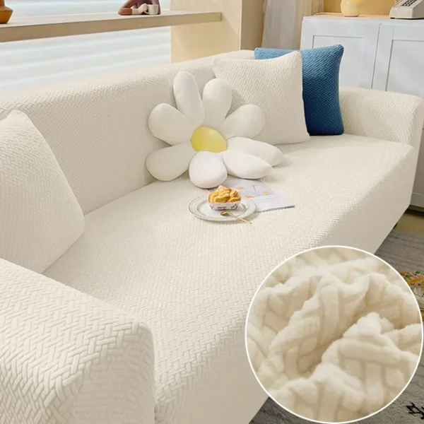 Gemütlicher dicker Sofabezug für Wohnzimmer Elastischer Jacquard 1/2/3/4 Sitzer Sofabezug L-förmiger Ecksofabezug